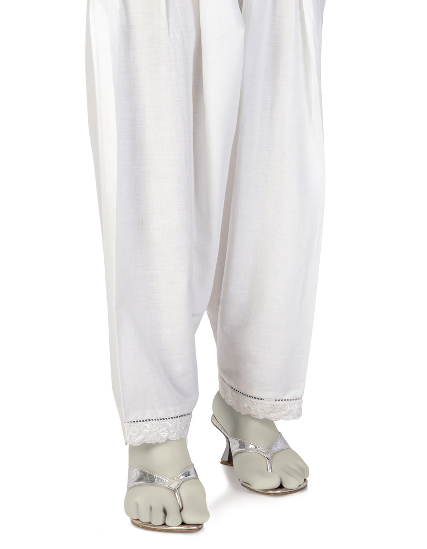 Lawn White Shalwar - J. Junaid Jamshed