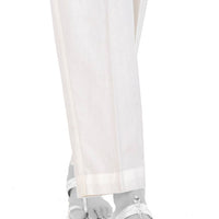Cambric White Trousers - J. Junaid Jamshed