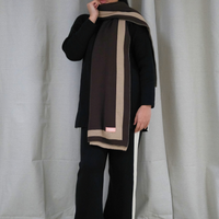 Knitted Draped Walnut Shawl