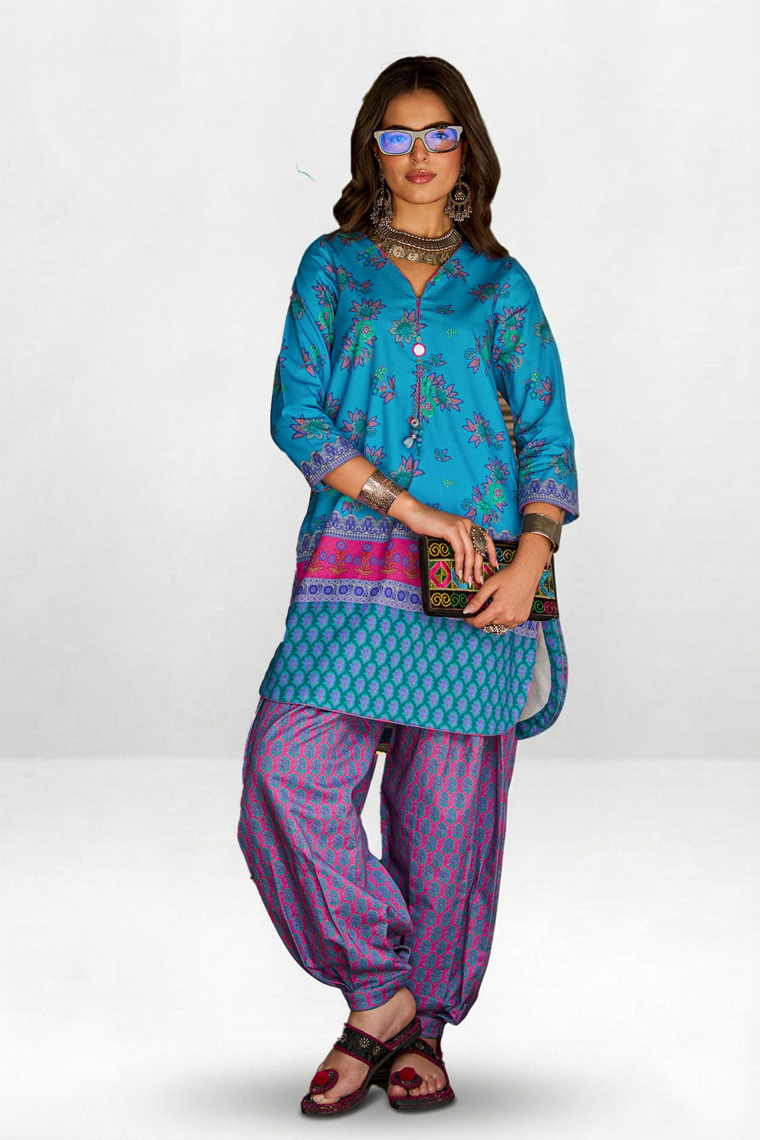 Lawn Blue Stitched Suit - Charizma