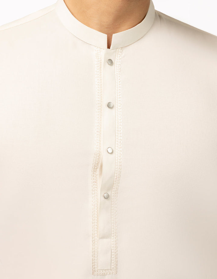 Blended Off White Shalwar Kameez - J. Junaid Jamshed