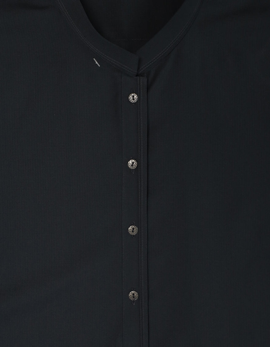 Polyester Grey Kurta - J. Junaid Jamshed