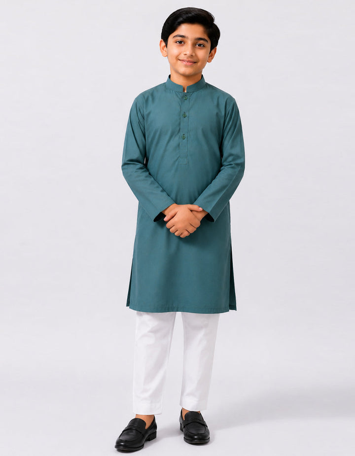 Blended Green Kurta - J. Junaid Jamshed