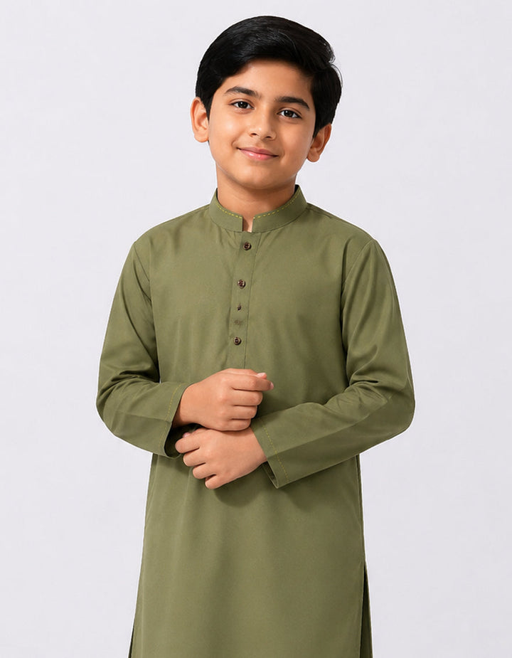 Blended Green Kurta - J. Junaid Jamshed