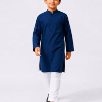 Blended Blue Kurta - J. Junaid Jamshed