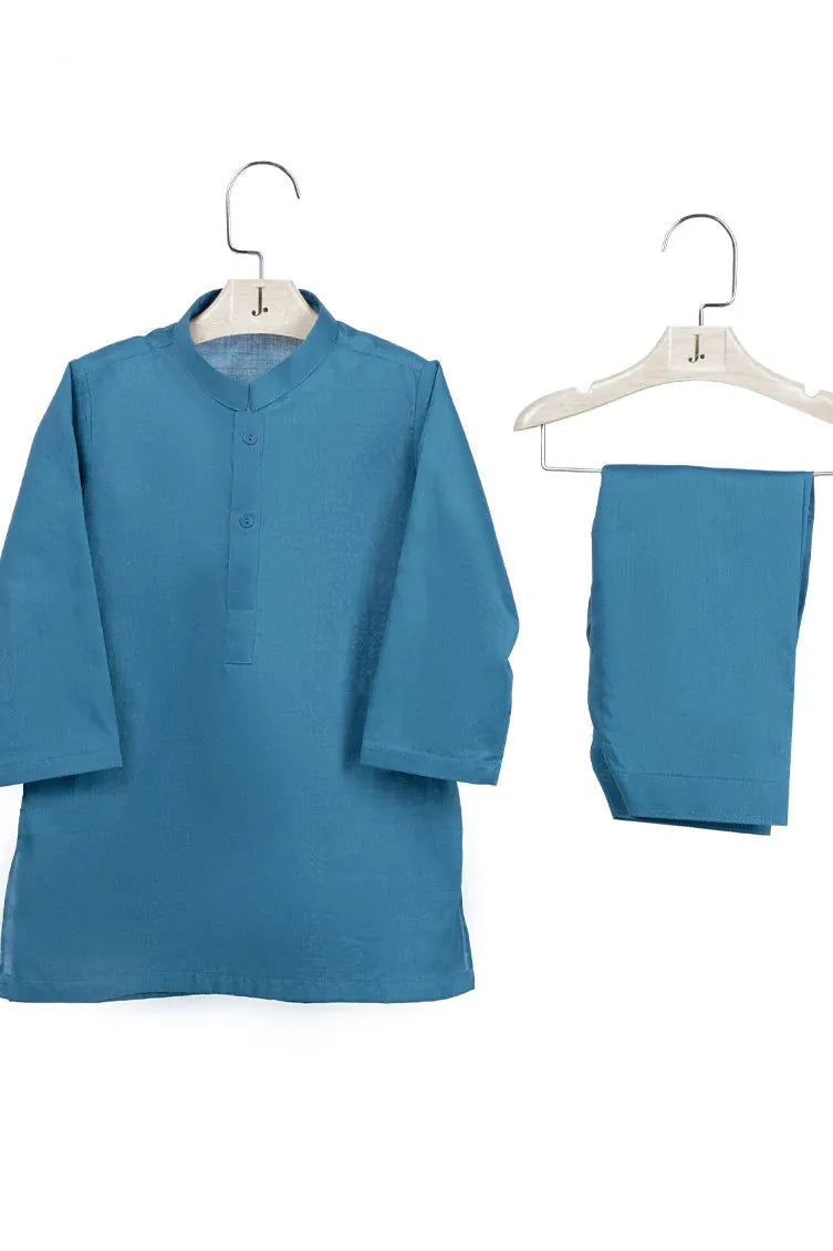 Cotton Blue Shalwar Kameez - J. Junaid Jamshed