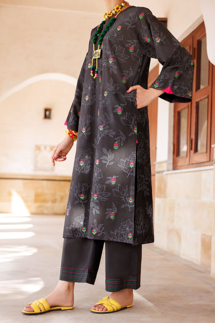 Cambric Charcoal Kurti - Almirah