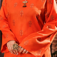Yarn Dyed Orange Kurti - Almirah