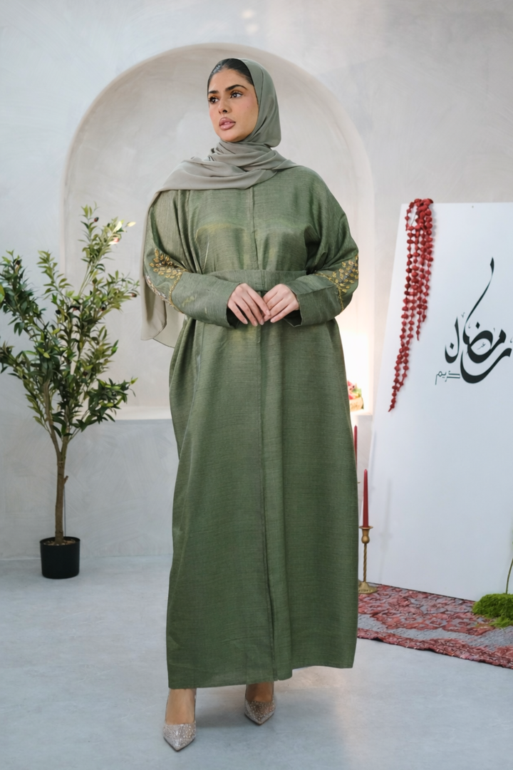 Olive Ember Abaya Set