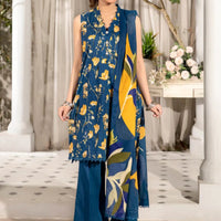 Printed Lawn Zinc Stitched Suit - Maria B M Basics Elaheh Stitched