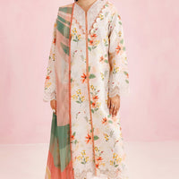 Ivory Aura - Farasha Printed Essentials Stitched