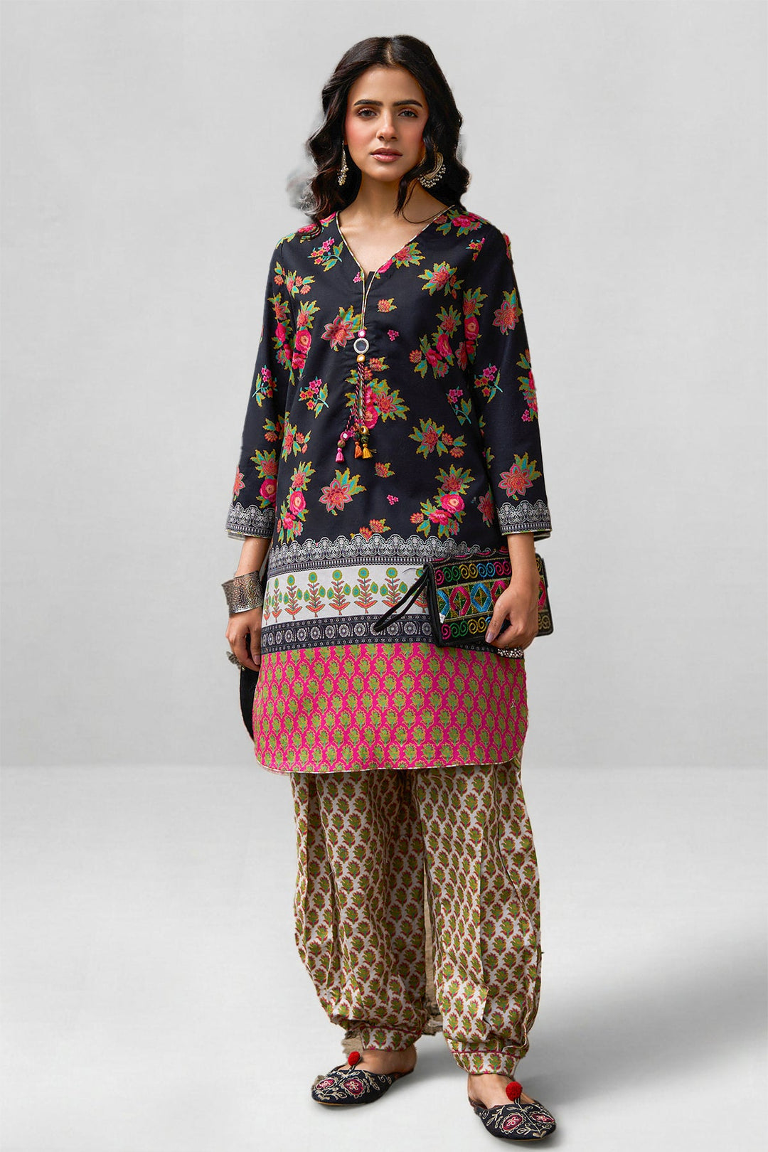 Lawn Black Stitched Suit - Charizma