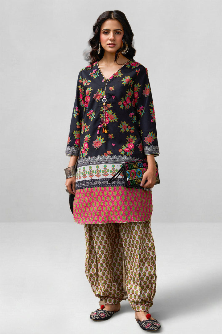 Lawn Black Stitched Suit - Charizma
