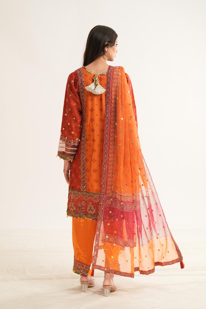 Zyne - Alizeh Fleur Chiffon Stitched