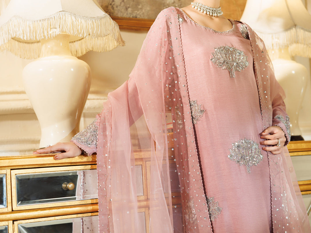 Raw Silk Light Purple Stitched Suit - Almirah
