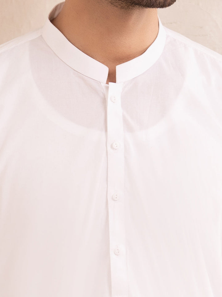 Cotton White Kurta Trouser - Almirah