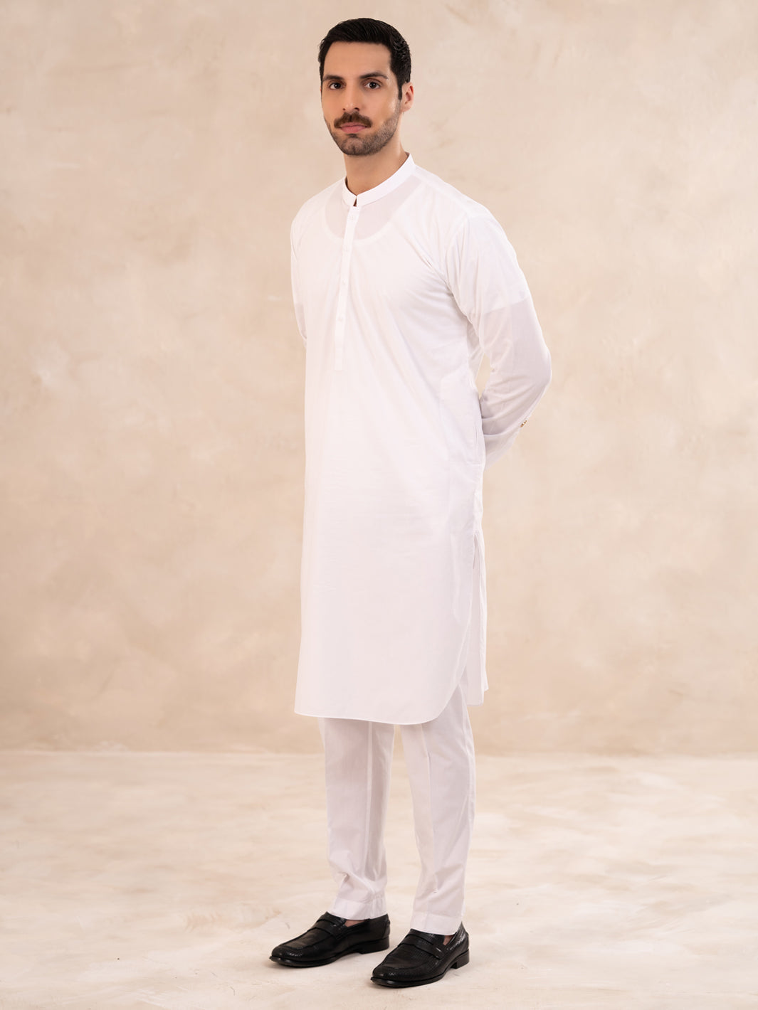 Cotton White Kurta Trouser - Almirah