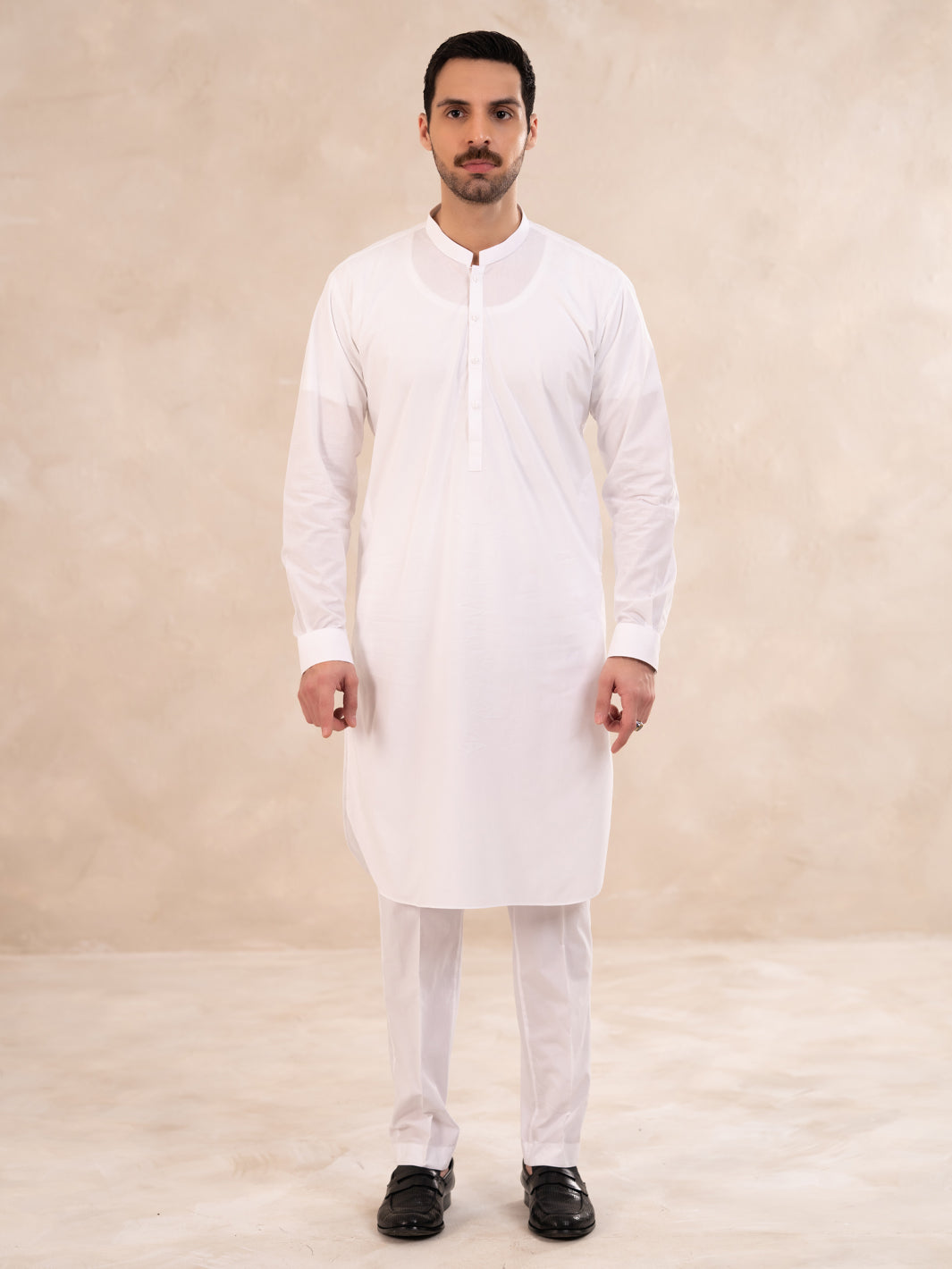 Cotton White Kurta Trouser - Almirah