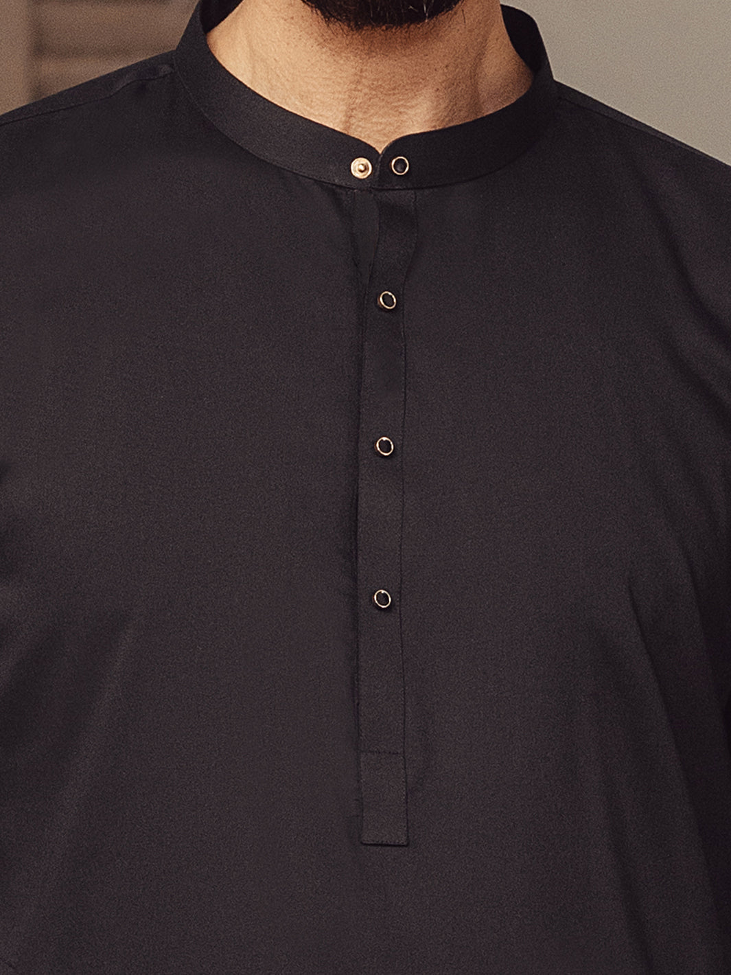 Blended Black Kurta Trouser - Almirah