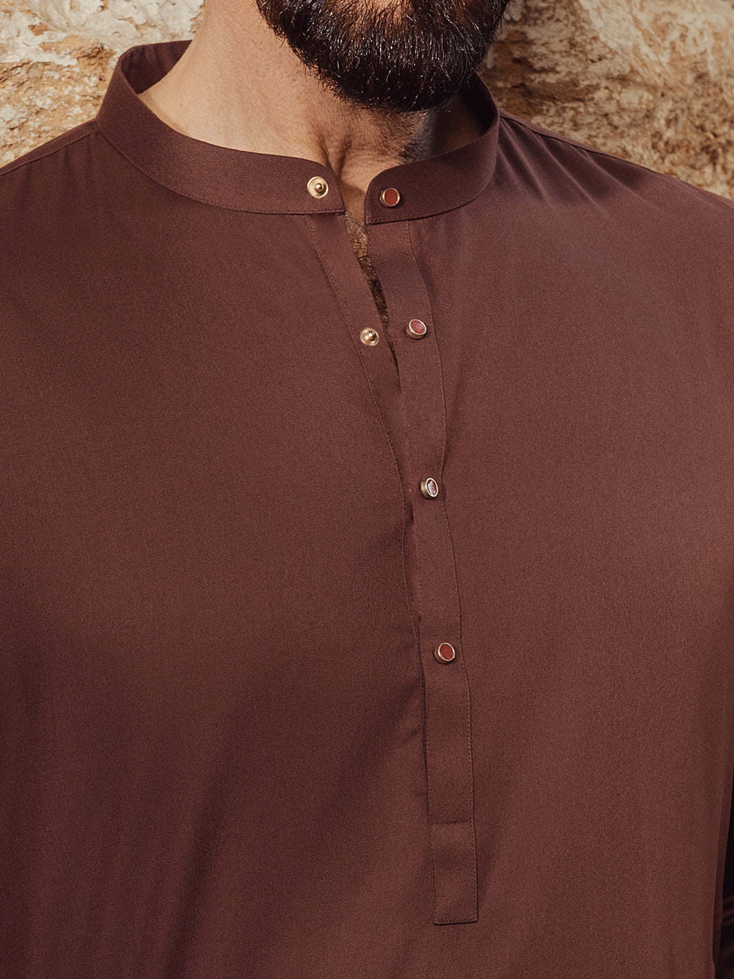 Blended Maroon Kurta Trouser - J. Junaid Jamshed