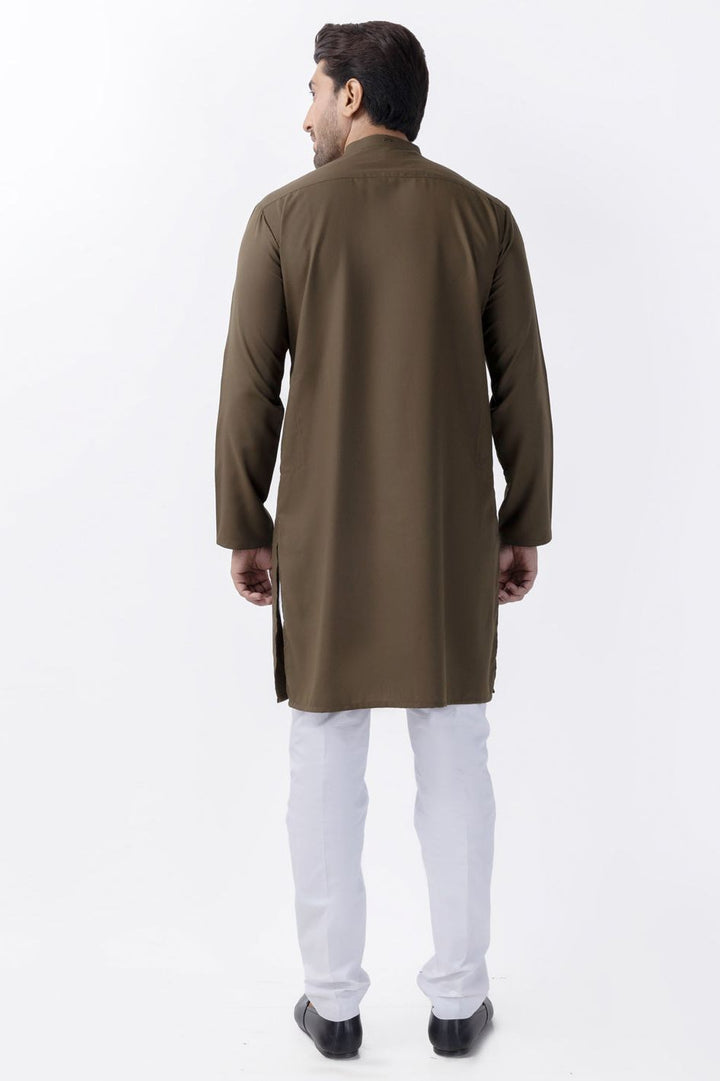 Blended Olive gree Kurta - Almirah