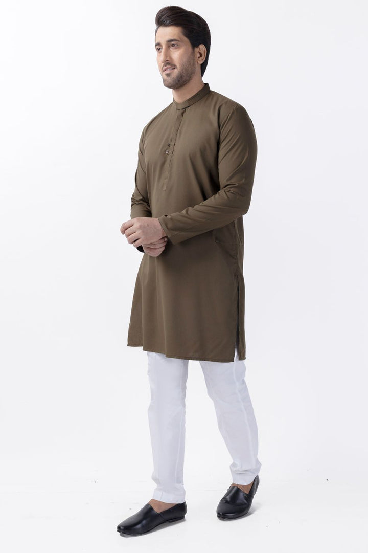 Blended Olive gree Kurta - Almirah