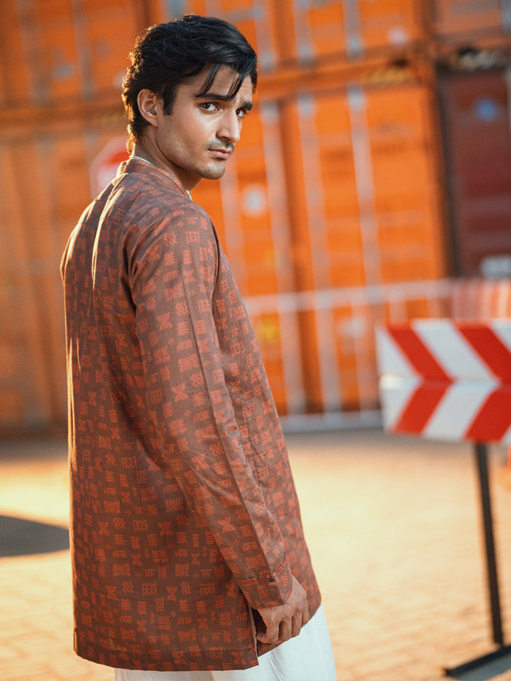 Cotton Brown Kurta - Almirah