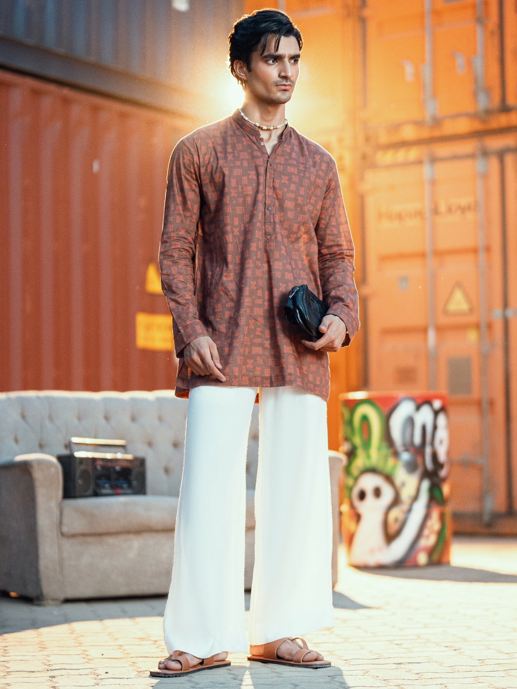 Cotton Brown Kurta - Almirah
