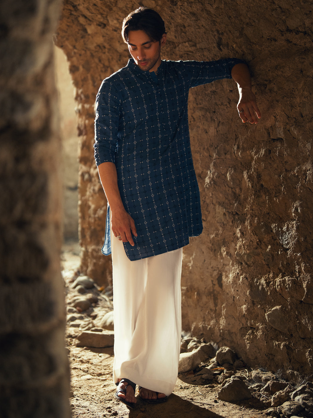 Cotton Blue Kurta - Almirah