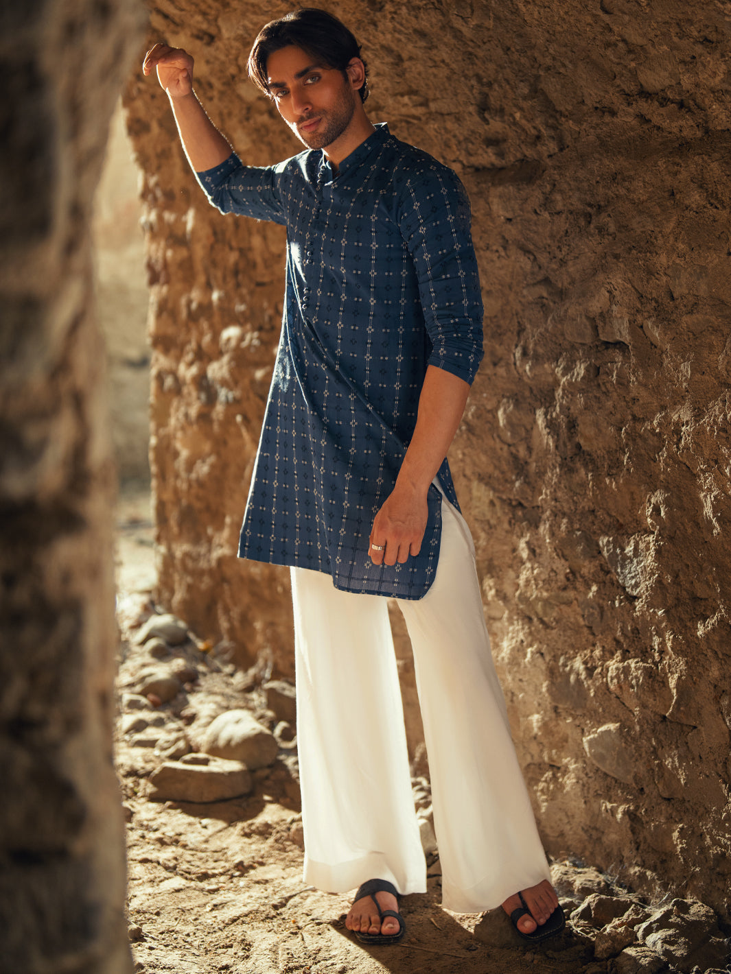 Cotton Blue Kurta - Almirah