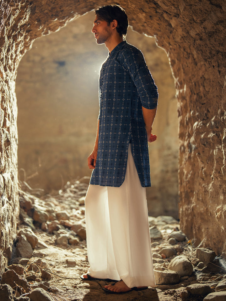 Cotton Blue Kurta - Almirah