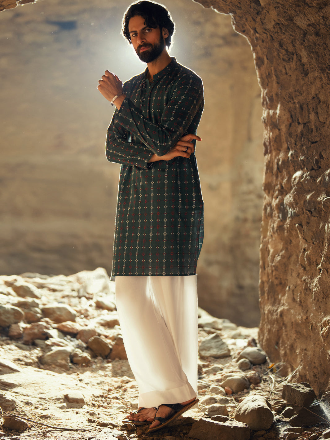 Cotton Green Kurta - Almirah