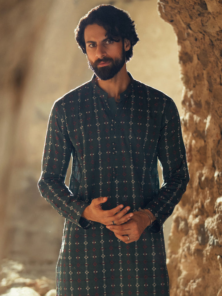 Cotton Green Kurta - Almirah