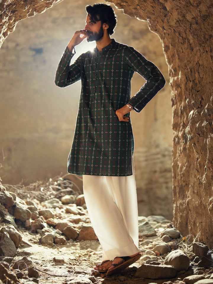 Cotton Green Kurta - Almirah