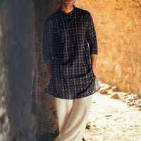 Cotton Black Kurta - Almirah