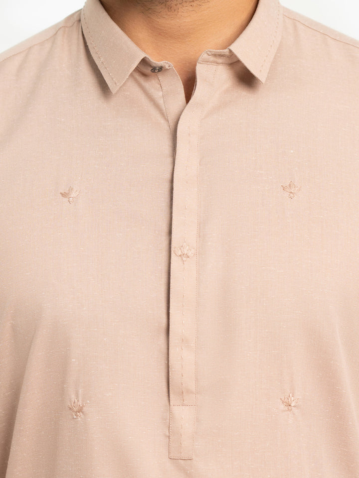 Blended Tea Pink Kurta - Almirah