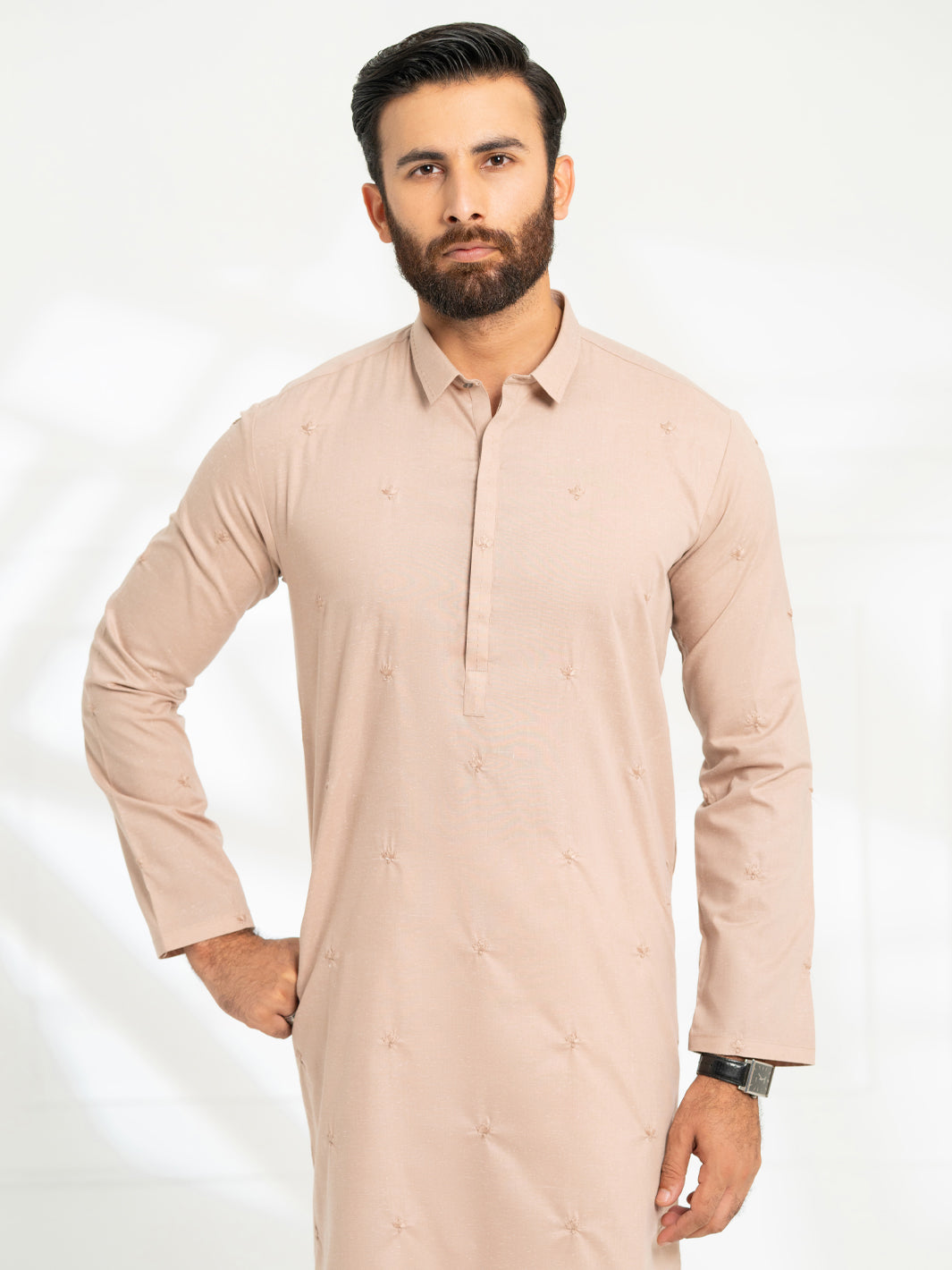 Blended Tea Pink Kurta - Almirah