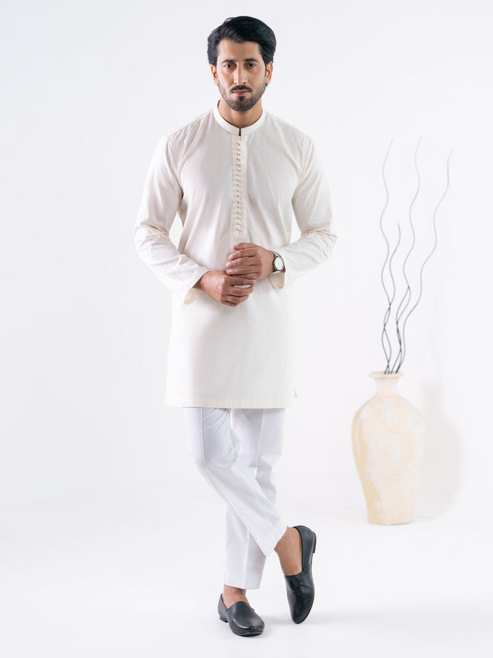 Cotton White Kurta - Almirah