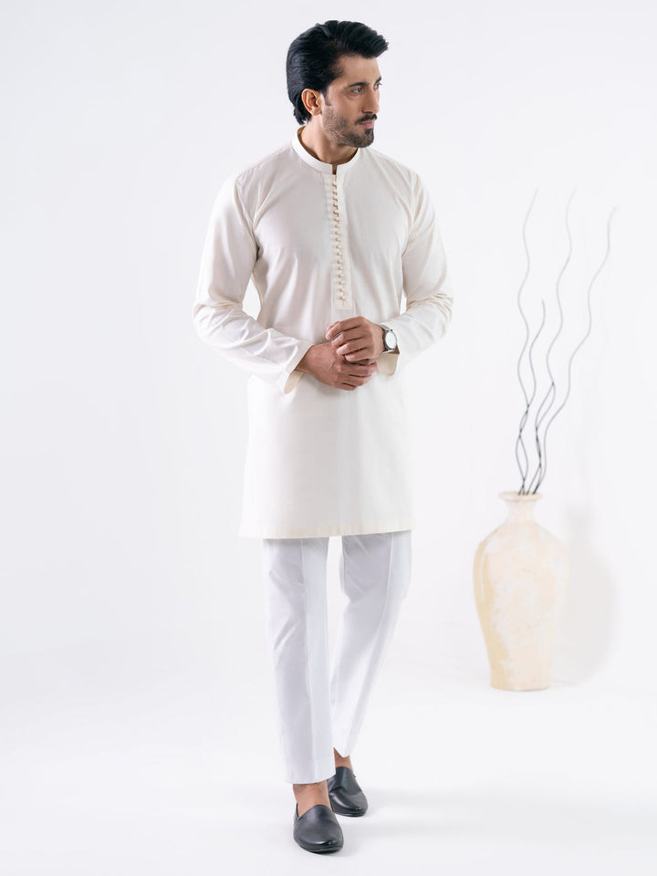 Cotton White Kurta - Almirah