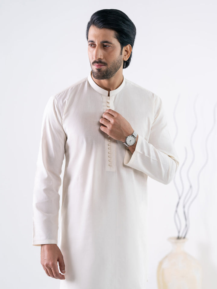 Cotton White Kurta - Almirah