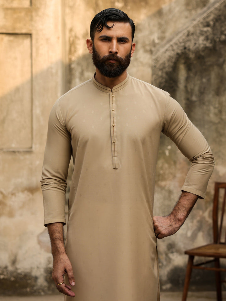 Polyester Fawn Kurta - Almirah