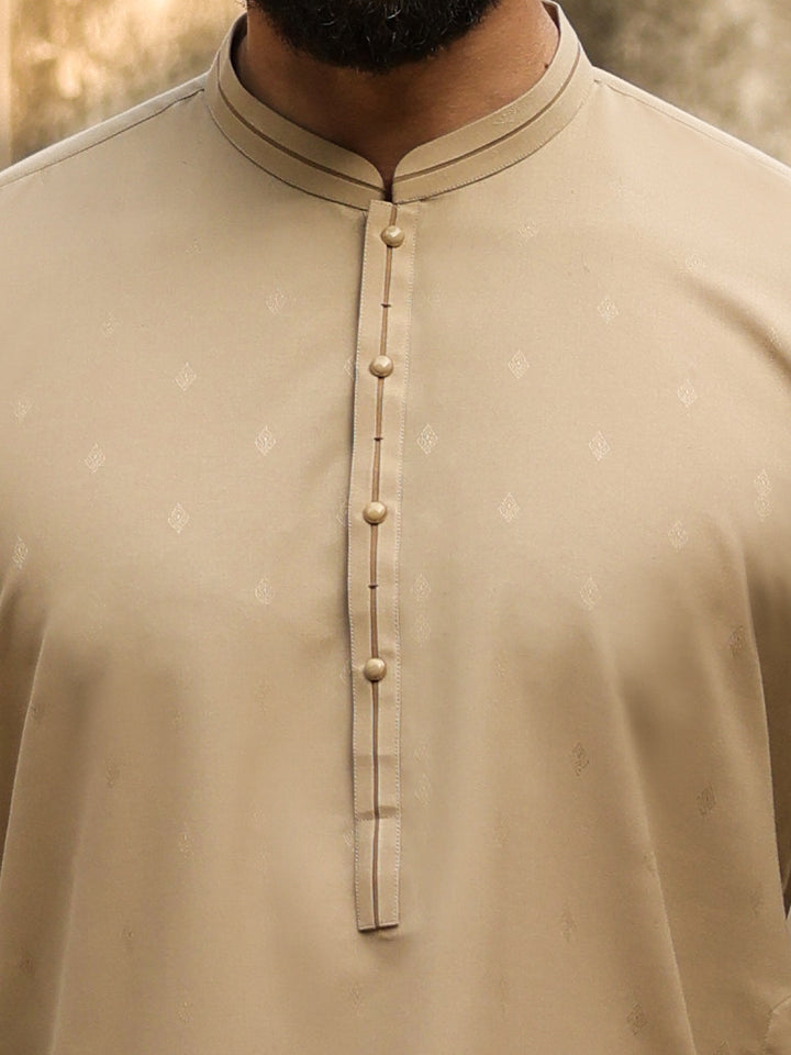Polyester Fawn Kurta - Almirah