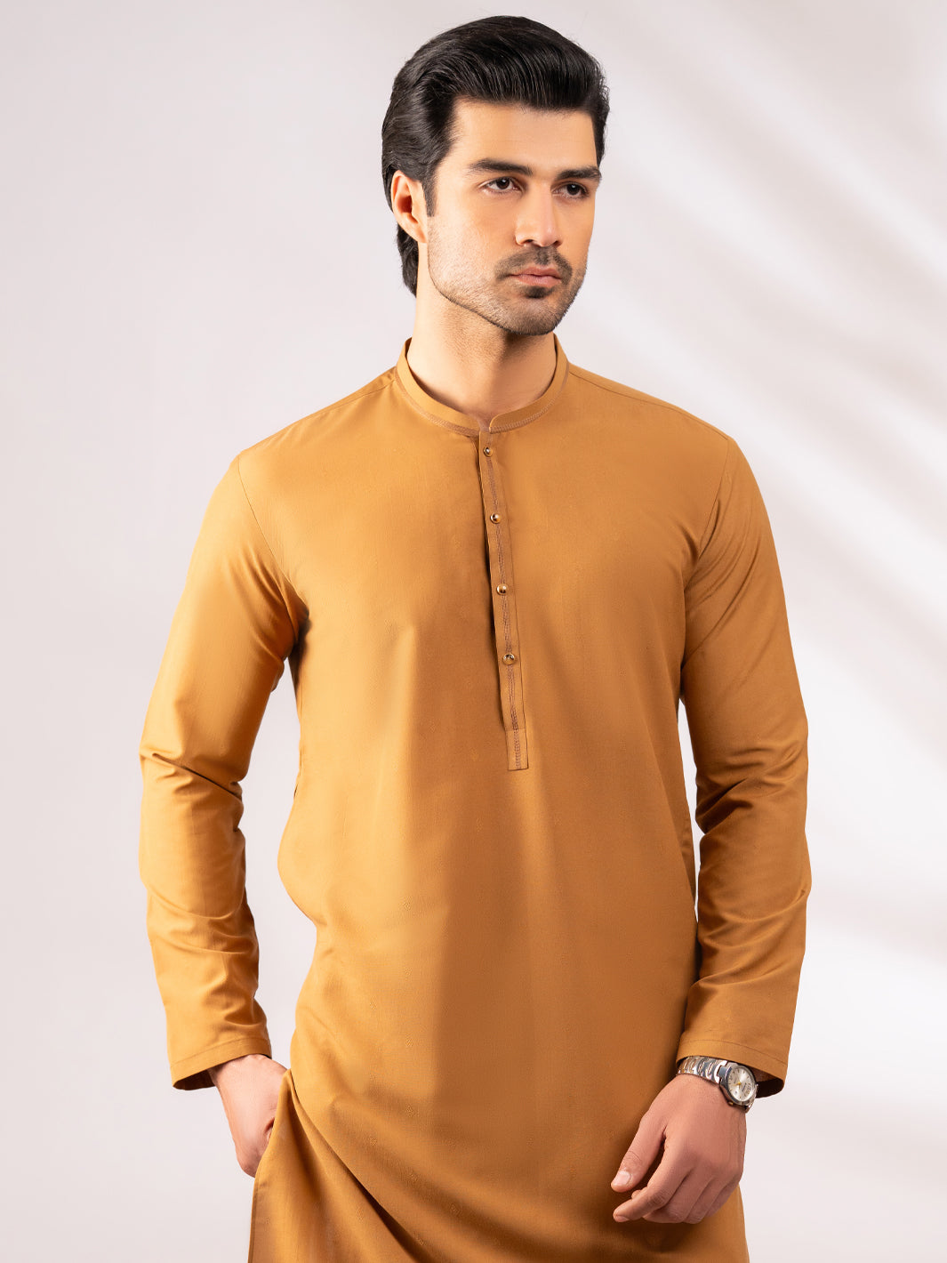 Polyester Brown Kurta - Almirah