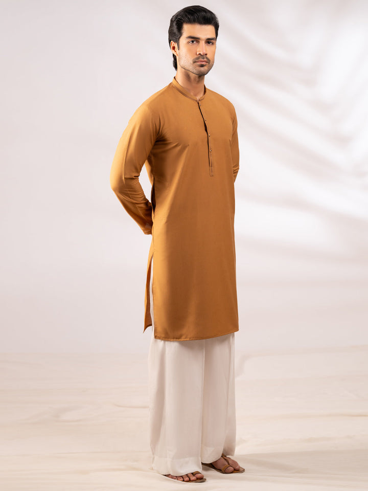 Polyester Brown Kurta - Almirah