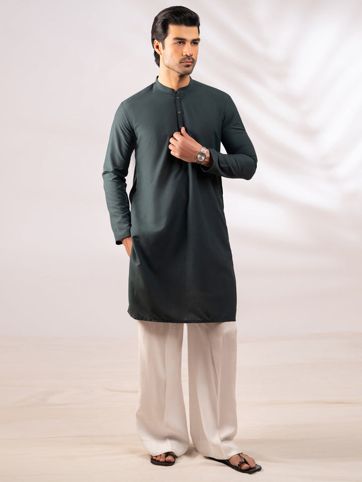 Polyester Green Kurta - Almirah