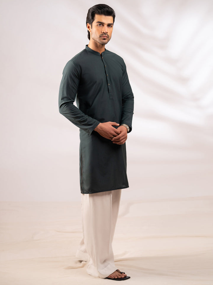 Polyester Green Kurta - Almirah