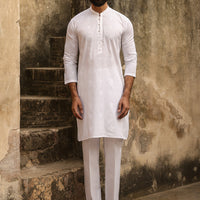 Cotton White Kurta - Almirah