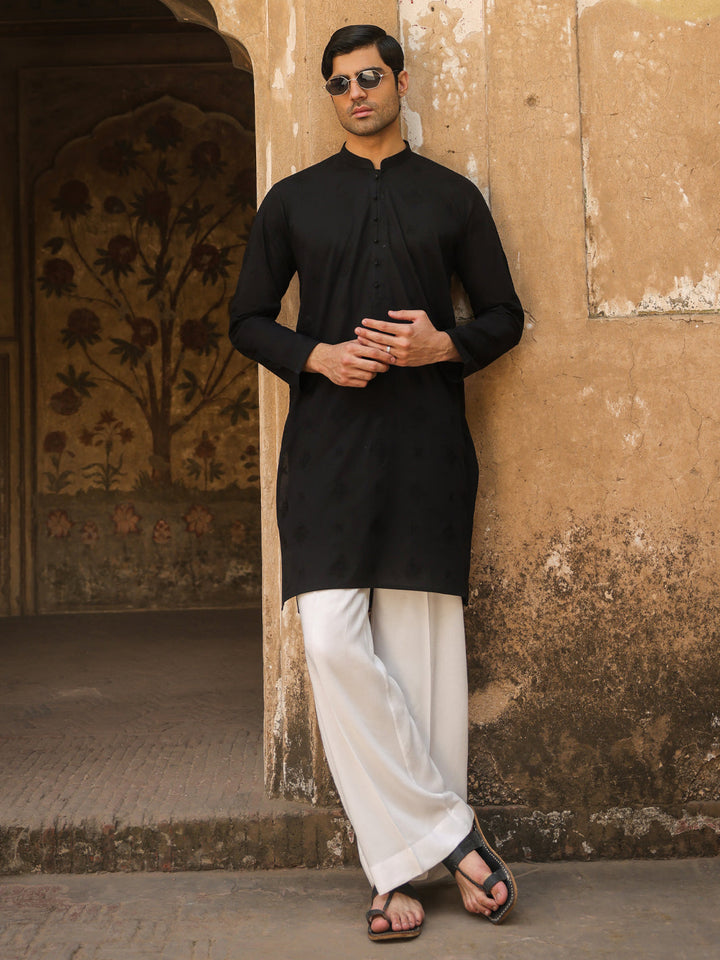 Cotton Black Kurta - Almirah