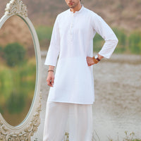 Cotton White Kurta - Almirah