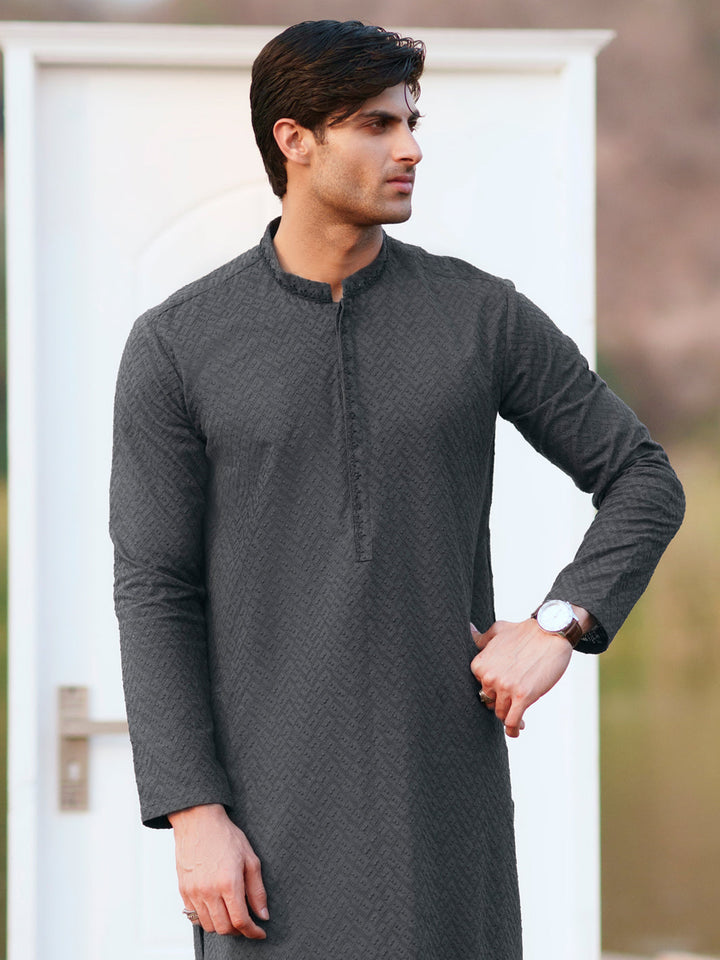 Cotton Black Kurta - Almirah